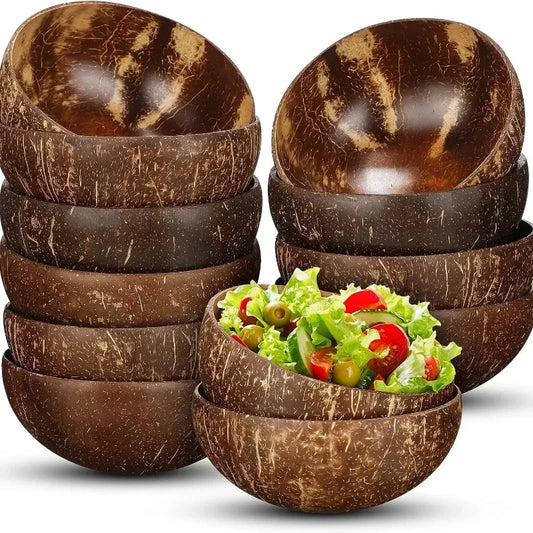 Bol et ustensile en Noix de Coco Naturelle – Fait Main